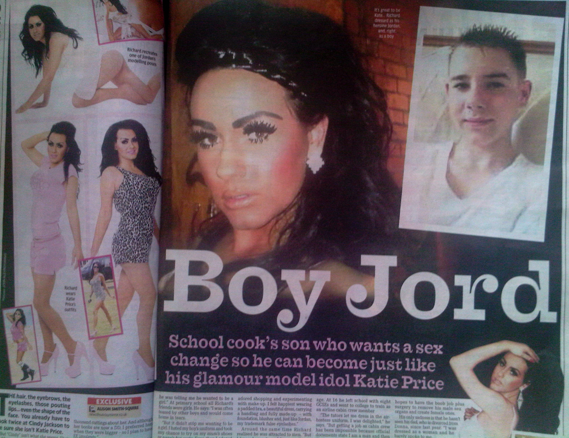 The boy who's having a sex change to look like Jordan - Sunday Mirror