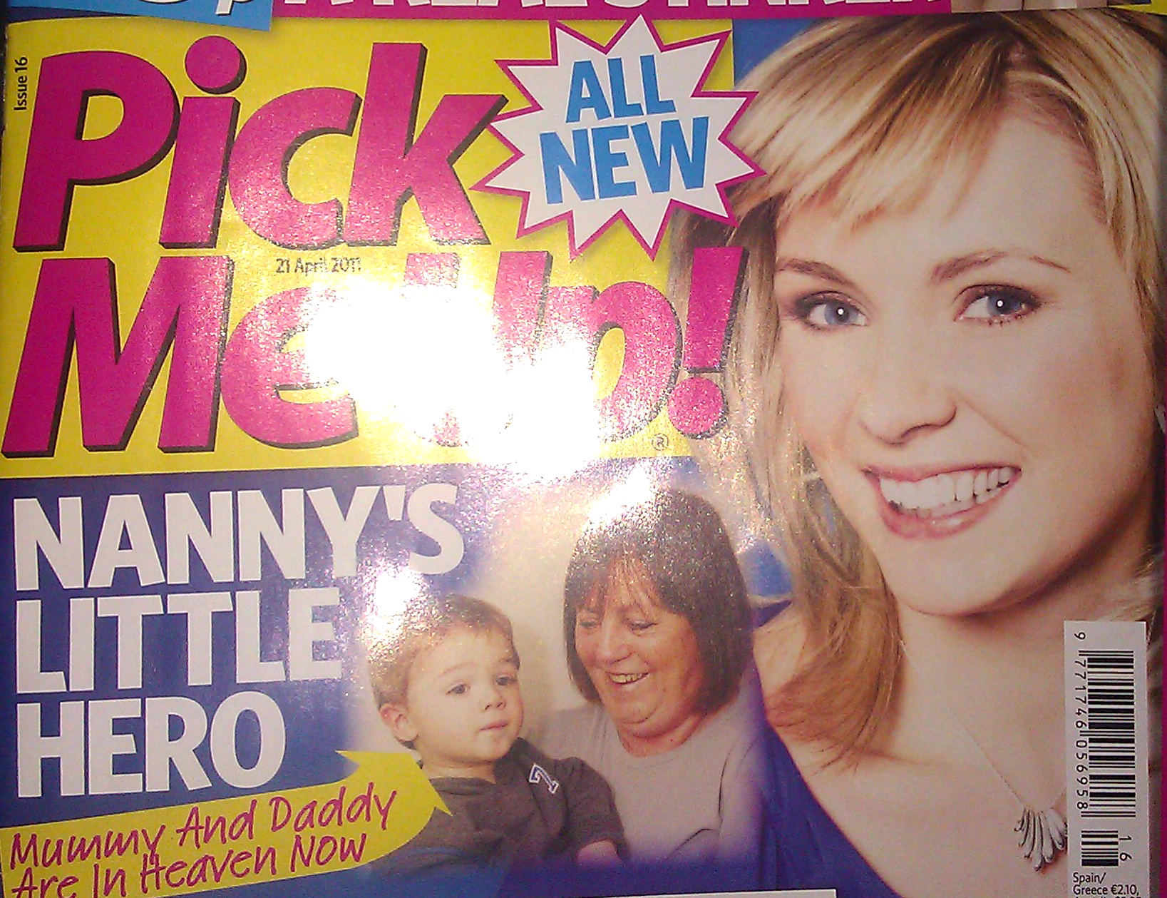 Nanny's little hero story appears in Pick me Up mag.