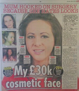 Woman spends £30K on her face