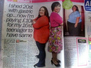 Weight loss story in The Sun