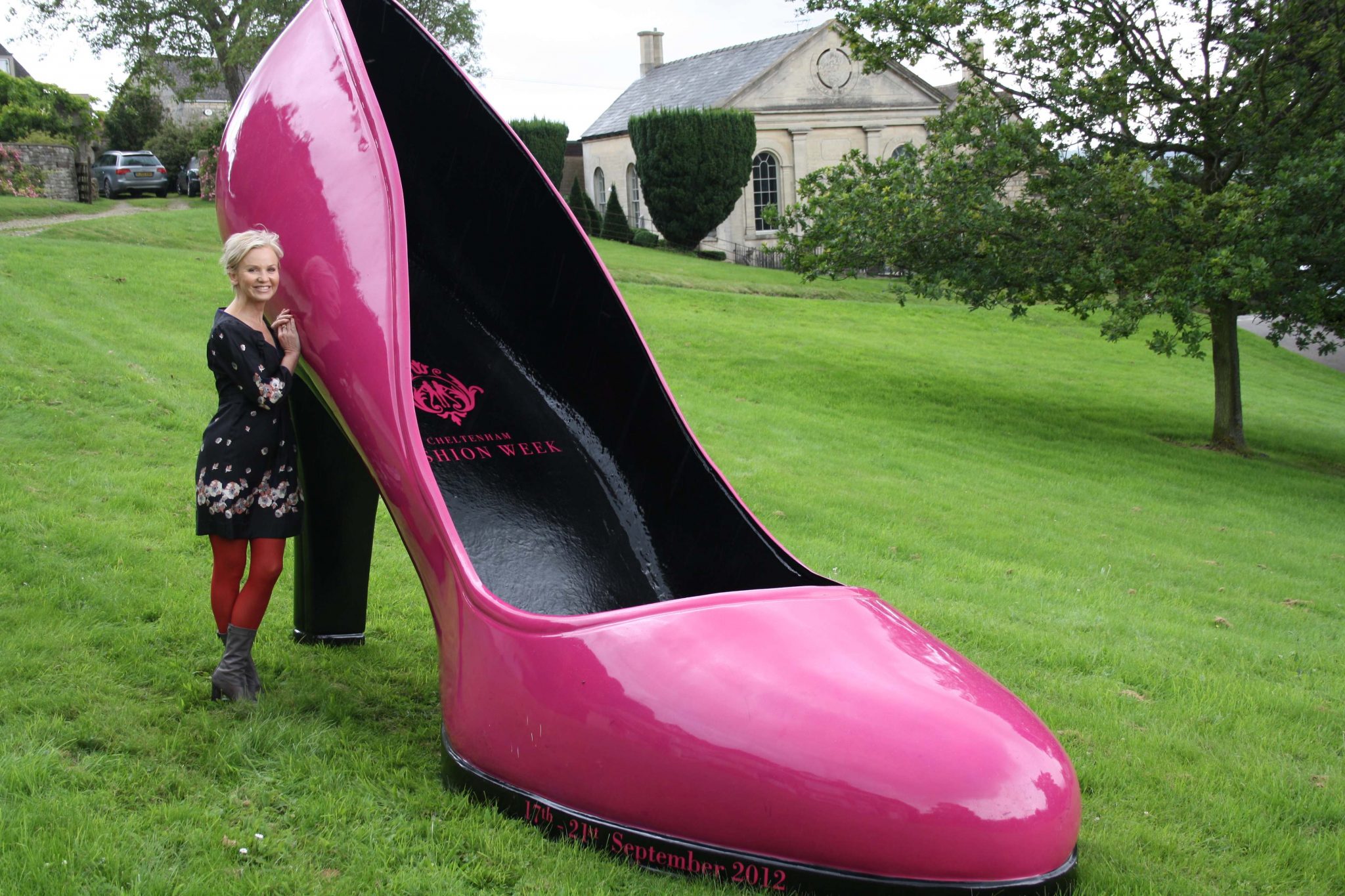 Giant shoe heralds fashion week...