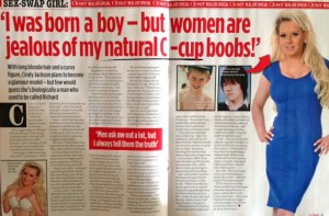 Cindy Jackson transgender in Closer mag